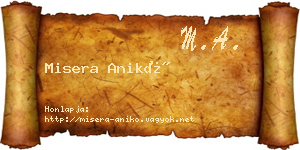 Misera Anikó névjegykártya